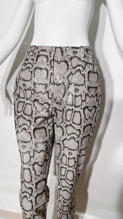 Emanuel Ungaro Faux Snakeskin Pants