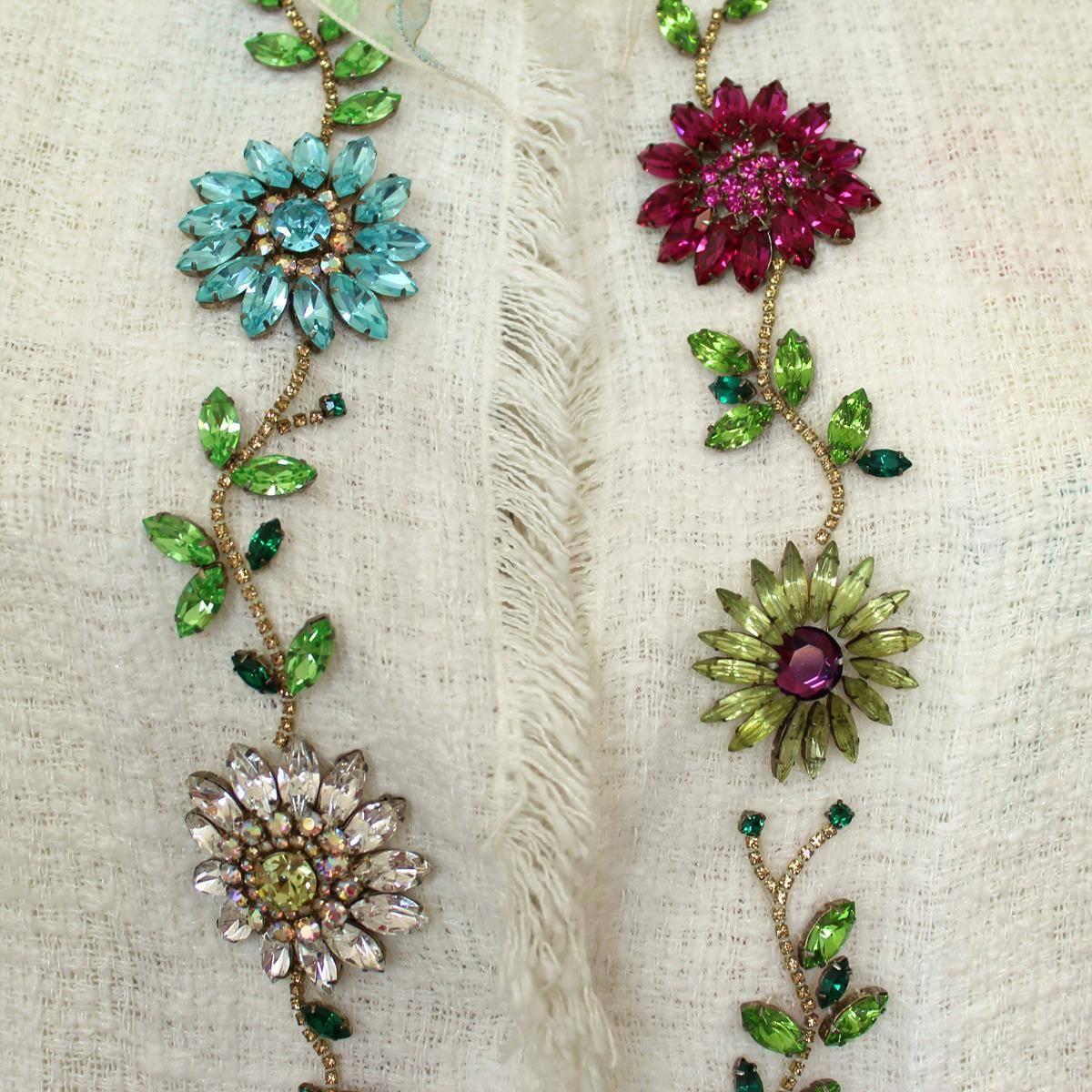 Women's Emanuel Ungaro Floral print Jewel Jacket   For Sale
