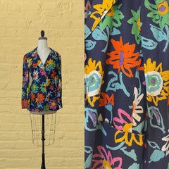 Emanuel Ungaro Flower Print Blazer, Circa 1990s
