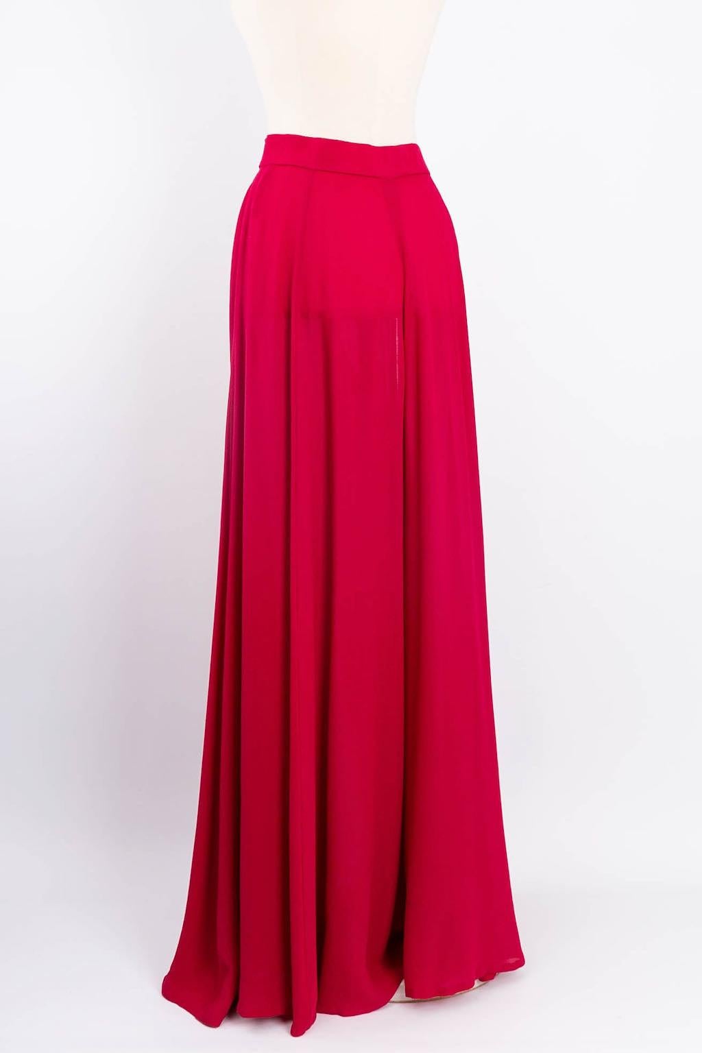 Emanuel Ungaro Haute Couture Rosa Seiden-Chiffon-Set aus Seide im Angebot 6