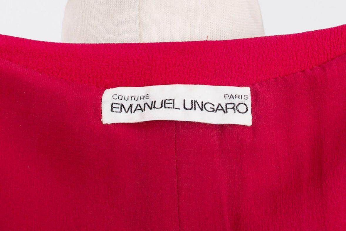 Emanuel Ungaro Haute Couture Rosa Seiden-Chiffon-Set aus Seide im Angebot 10
