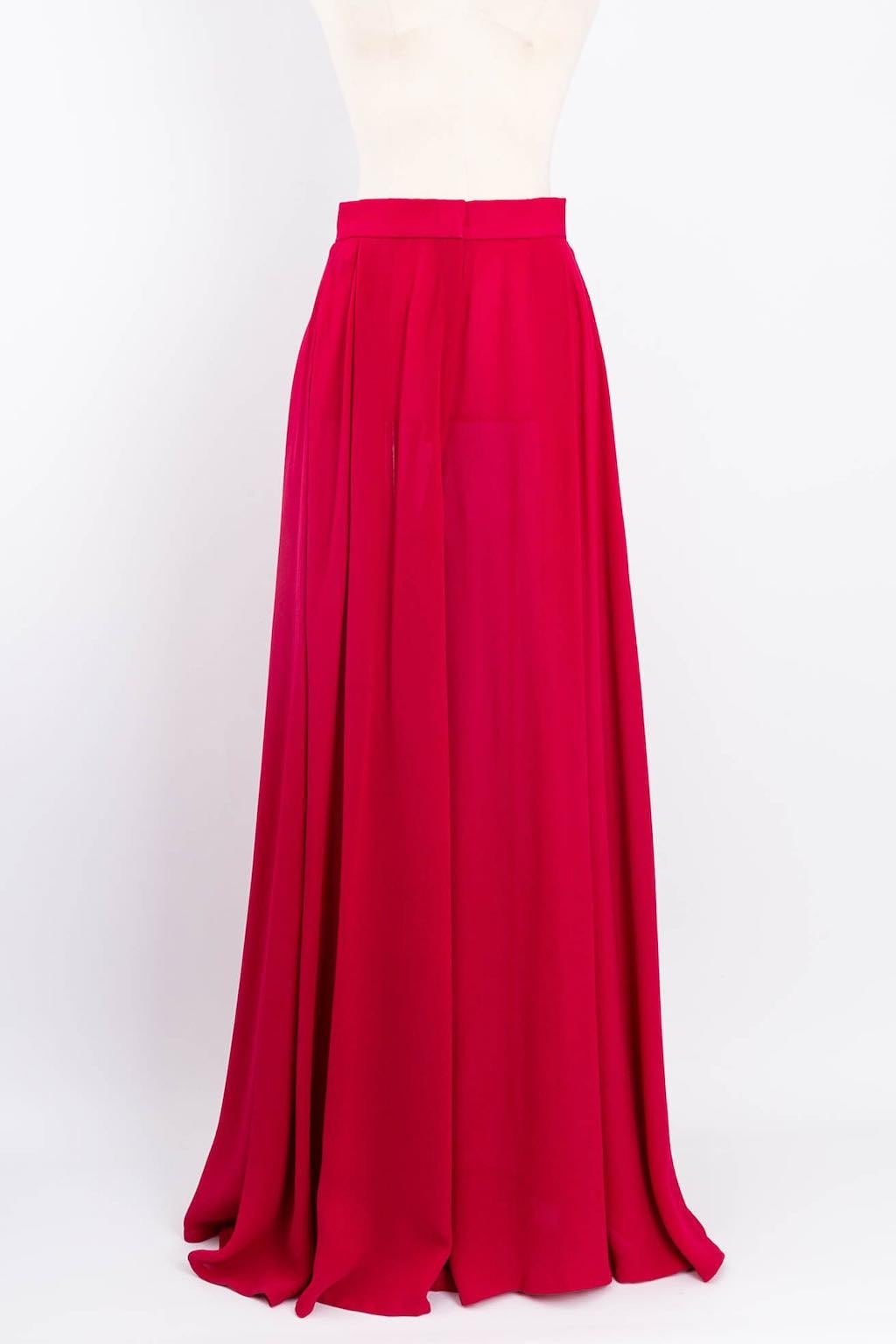Emanuel Ungaro Haute Couture Rosa Seiden-Chiffon-Set aus Seide im Angebot 1
