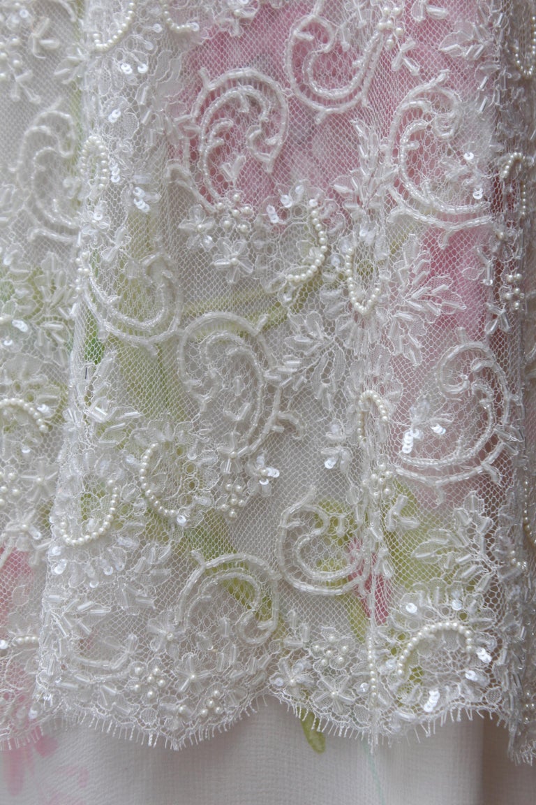 Prettiest Spring 1984 Emanuel Ungaro Haute Couture Black Silk & Handmade Lace Camisole