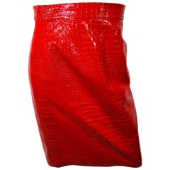 Emanuel Ungaro Leather Skirt