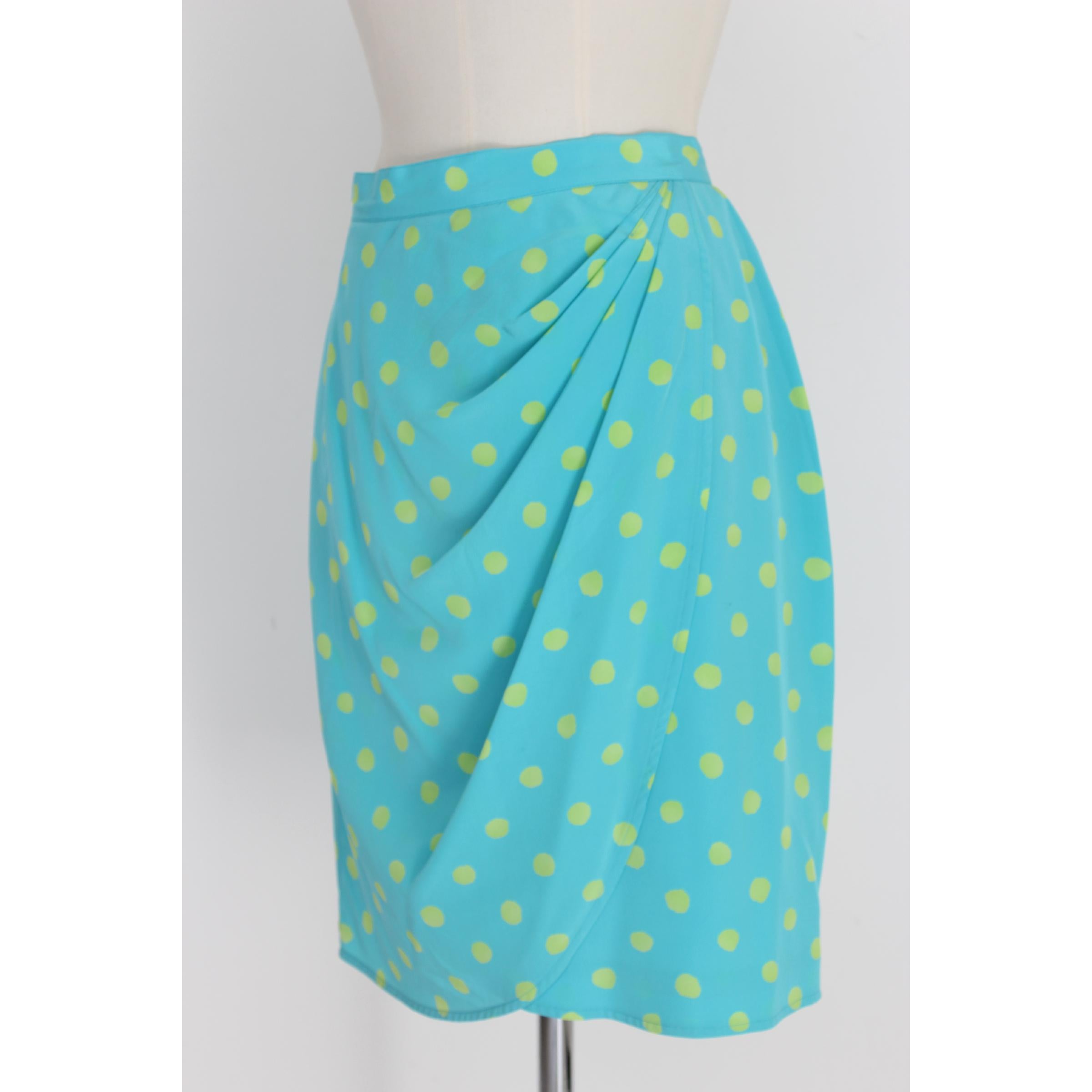 light blue polka dot skirt