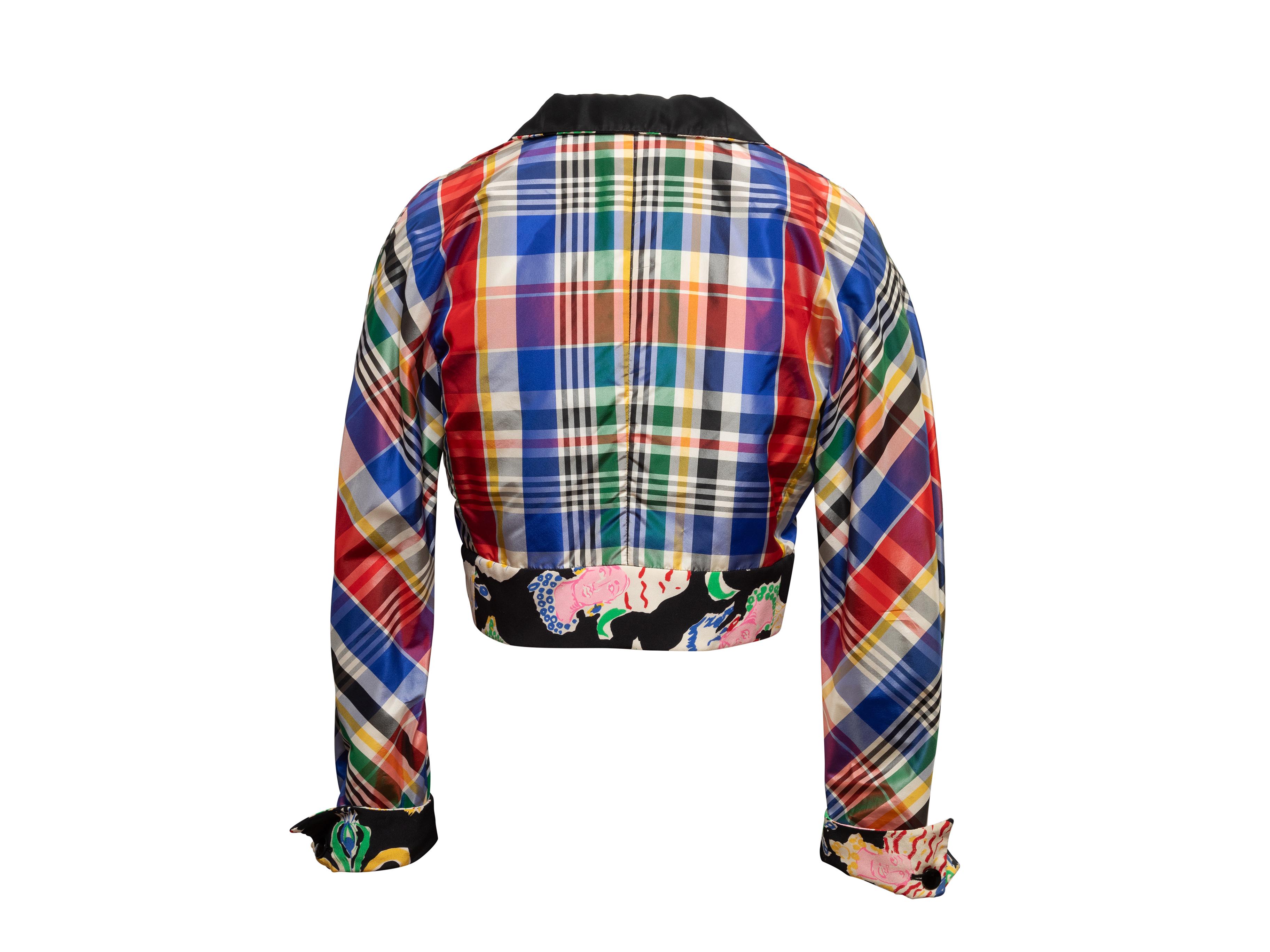 Emanuel Ungaro Multicolor  Parallele Plaid Jacket In Good Condition For Sale In New York, NY