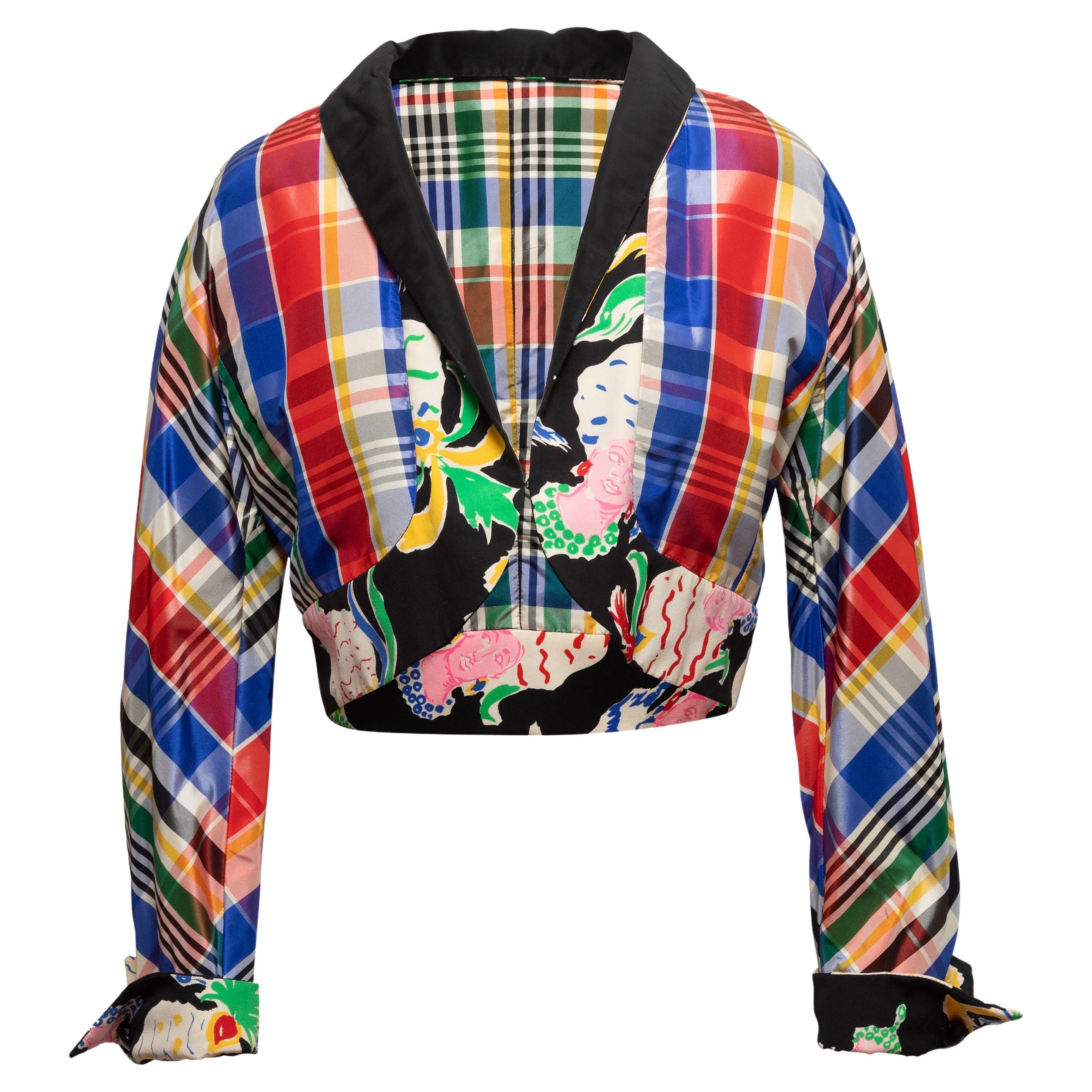 Emanuel Ungaro Multicolor  Parallele Plaid Jacket For Sale