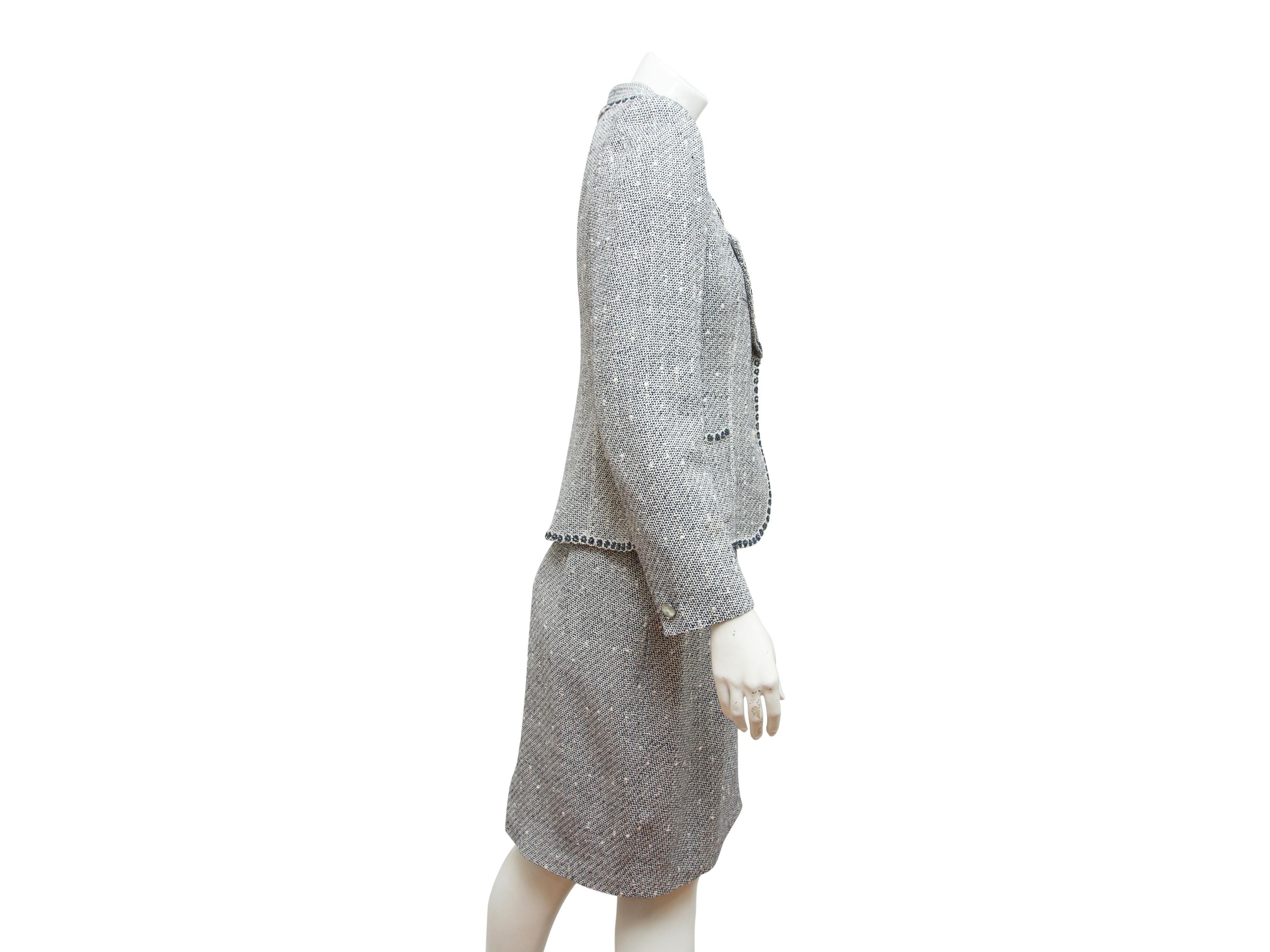 white tweed skirt set