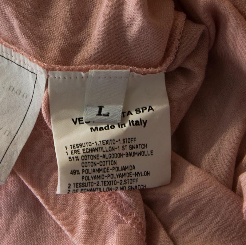Emanuel Ungaro Canotta rosa pallido con pizzo floreale sovrapposto L In condizioni buone a Dubai, Al Qouz 2