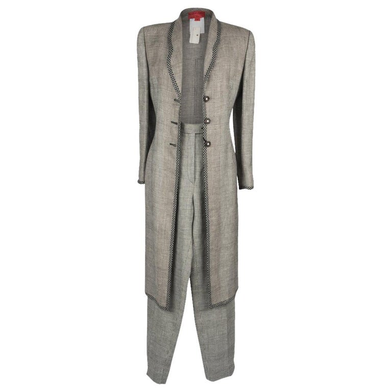 long line trouser suit
