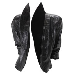 Emanuel Ungaro Parallele Paris Crocodile Embossed Leather Jacket, c. 1980s.