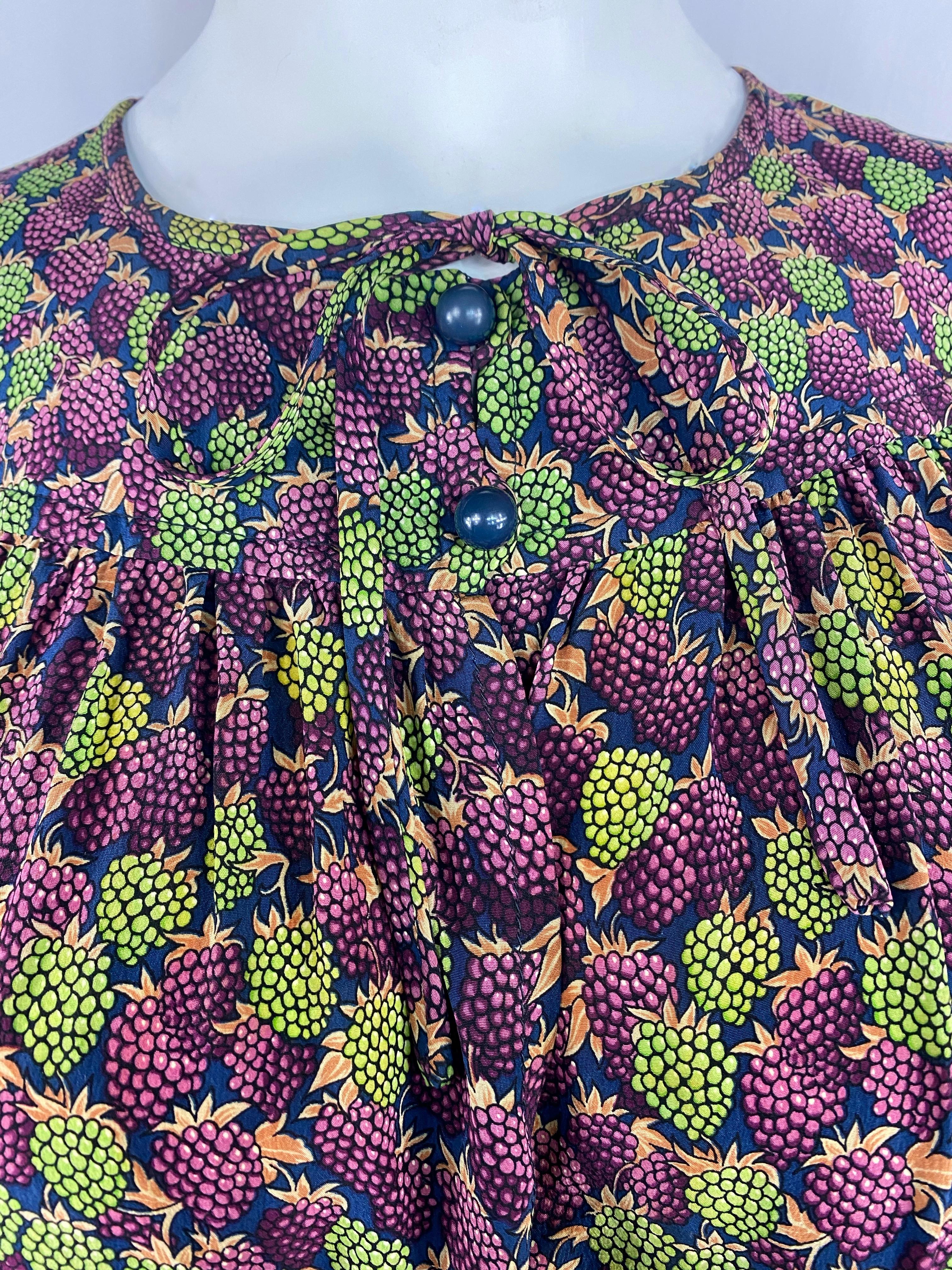 Emanuel Ungaro Parallele Paris Multi Color Raspberry Print Dress 6