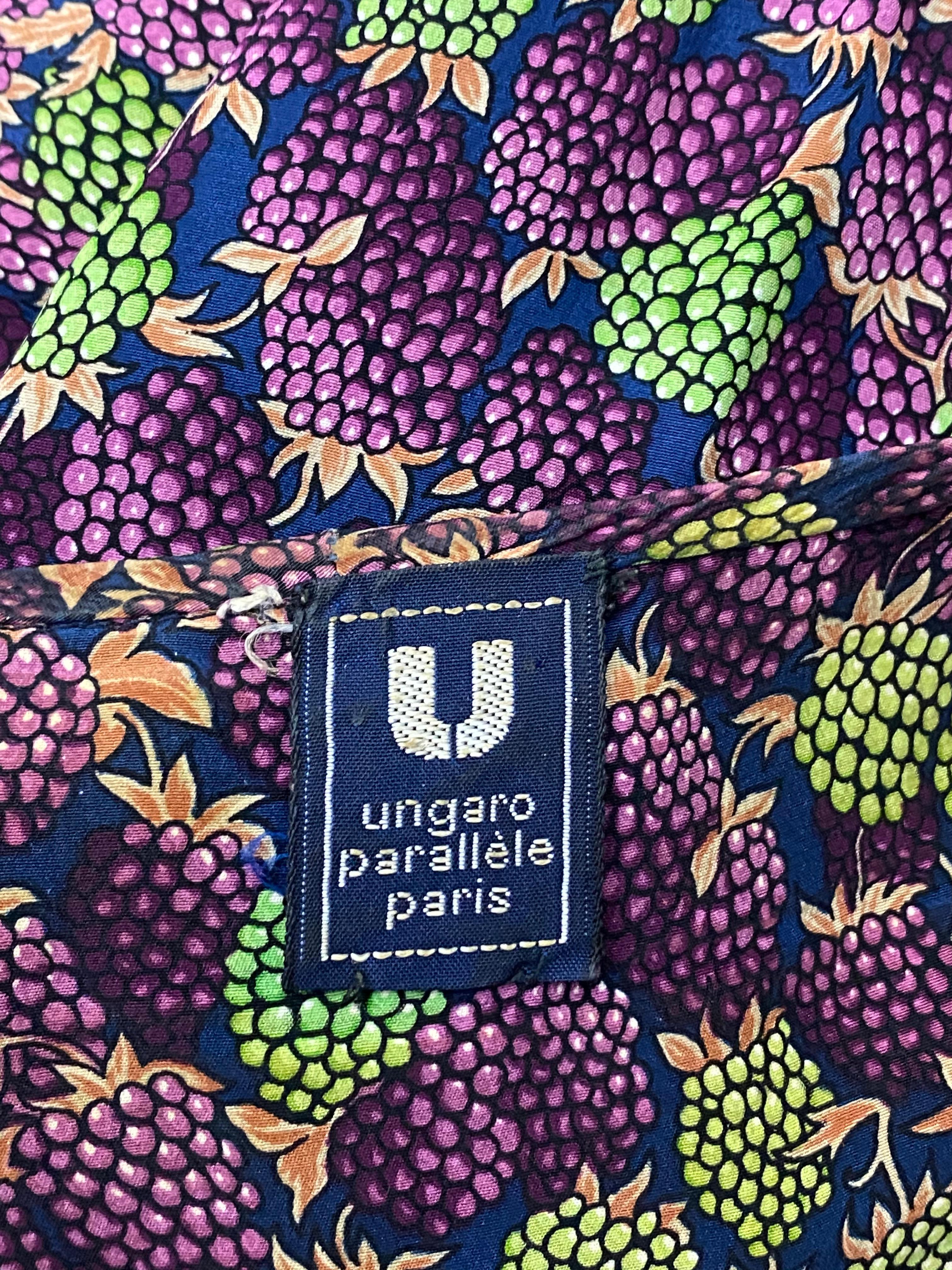 Emanuel Ungaro Parallele Paris Multi Color Raspberry Print Dress 9