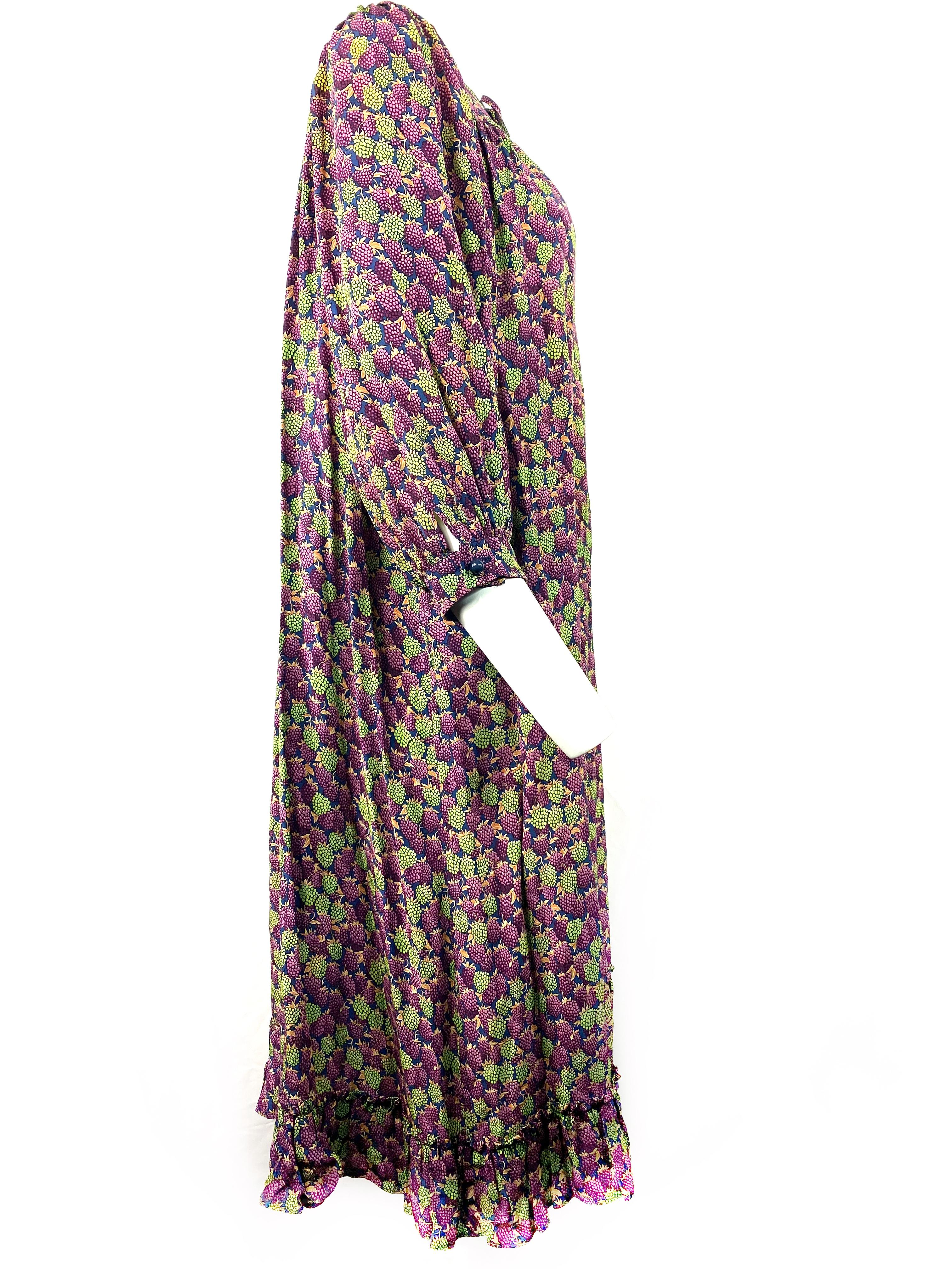 Women's Emanuel Ungaro Parallele Paris Multi Color Raspberry Print Dress