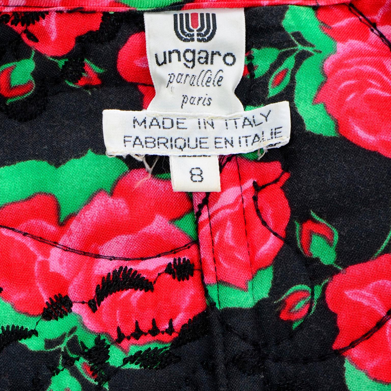 Emanuel Ungaro Parallele Vintage Quilted Velvet Multi Colored Longline Jacket For Sale 7