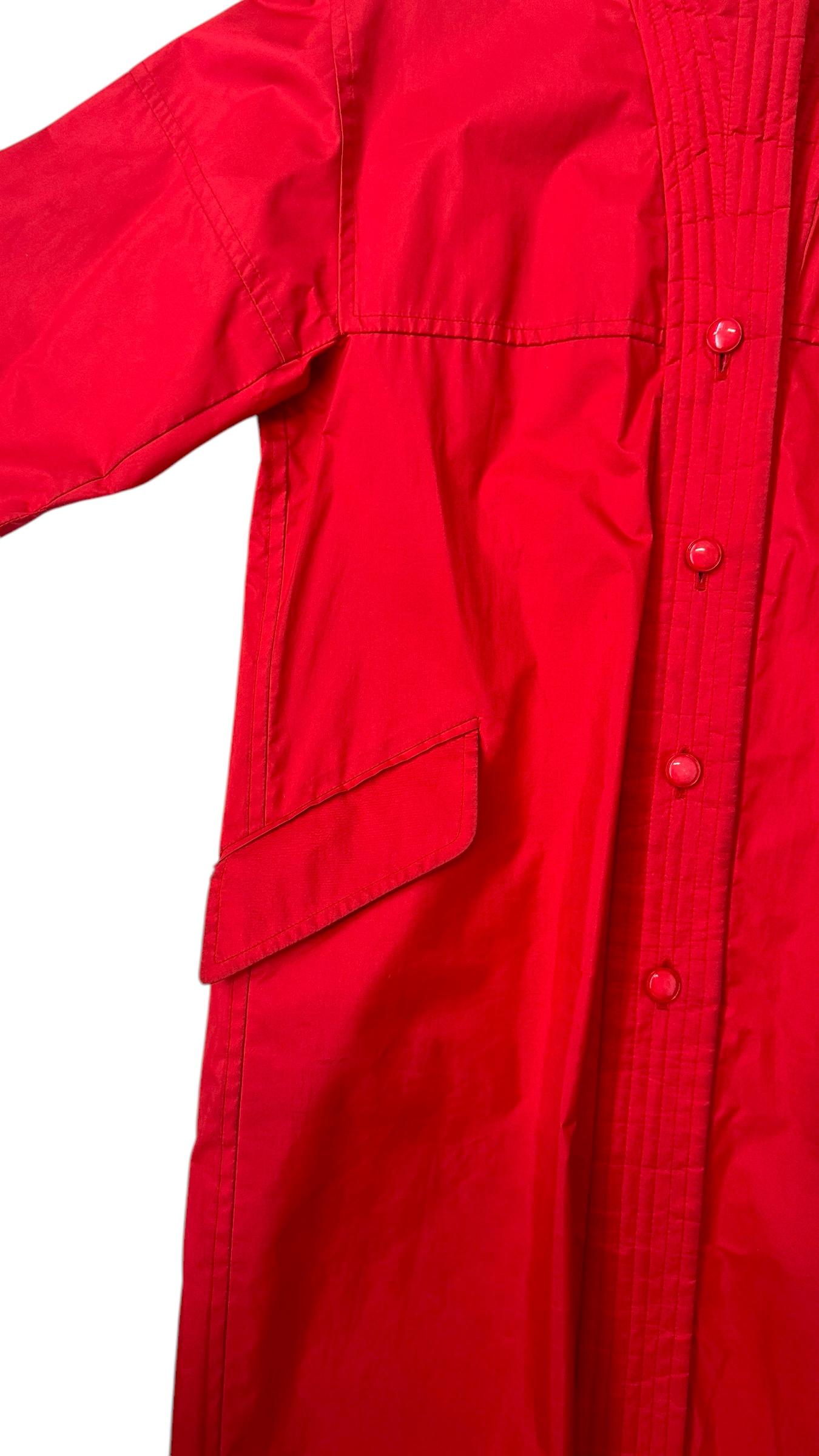 Emanuel Ungaro Parallèle Vintage Red Duster Coat For Sale 4