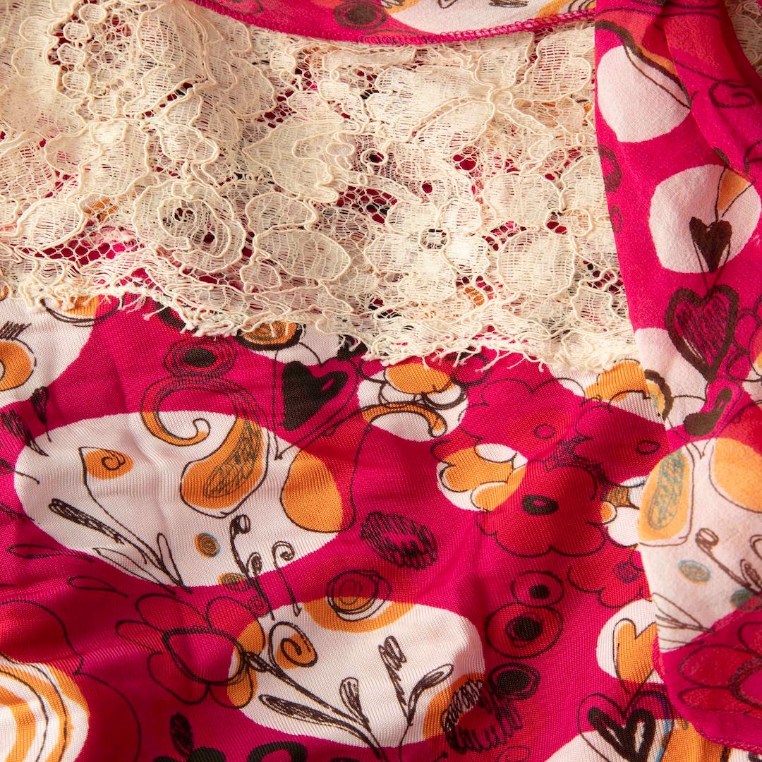 Emanuel Ungaro - Vestito midi a fantasia floreale rosa - taglia XL In condizioni buone in vendita a London, GB