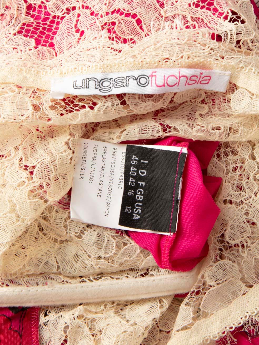 Donna Emanuel Ungaro - Vestito midi a fantasia floreale rosa - taglia XL in vendita