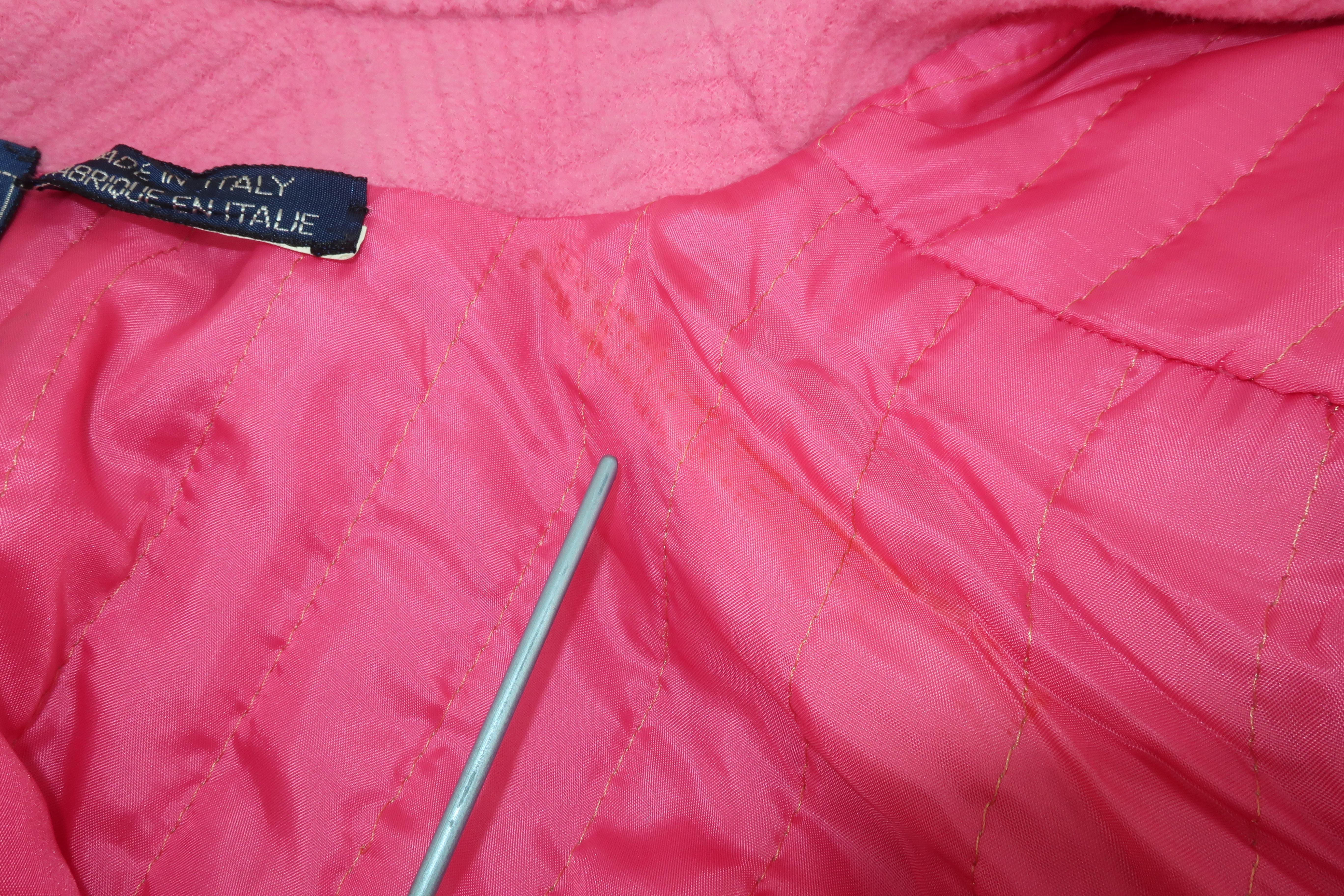 Emanuel Ungaro Pink Herringbone Wool Cropped Jacket, 1980's 6