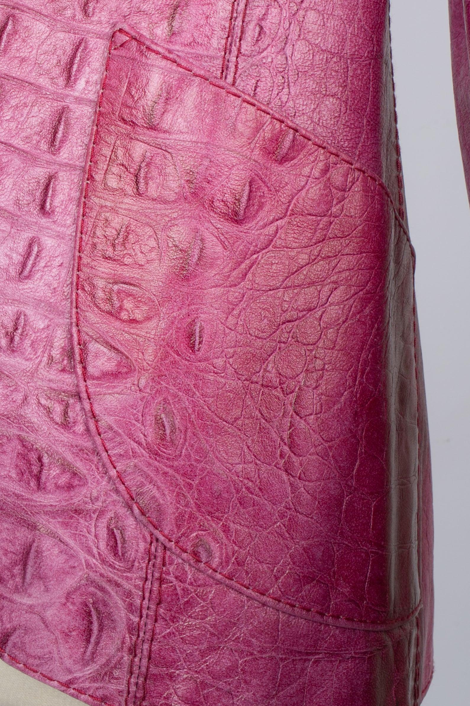 Emanuel Ungaro Pink Leather Jacket For Sale 3