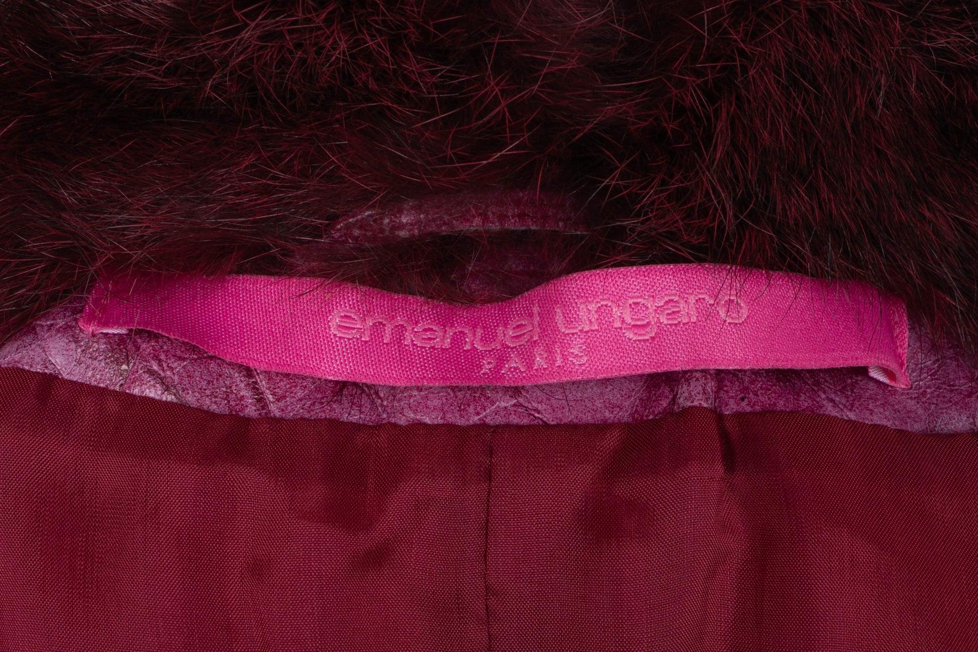Emanuel Ungaro Pink Leather Jacket For Sale 5