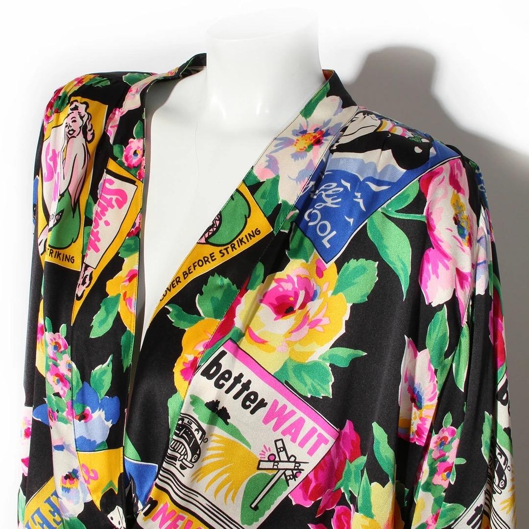 Emanuel Ungaro Silk Jacket 
Vintage 
Spring / Summer 1992 
Multicolor 
Floral and 1950's 