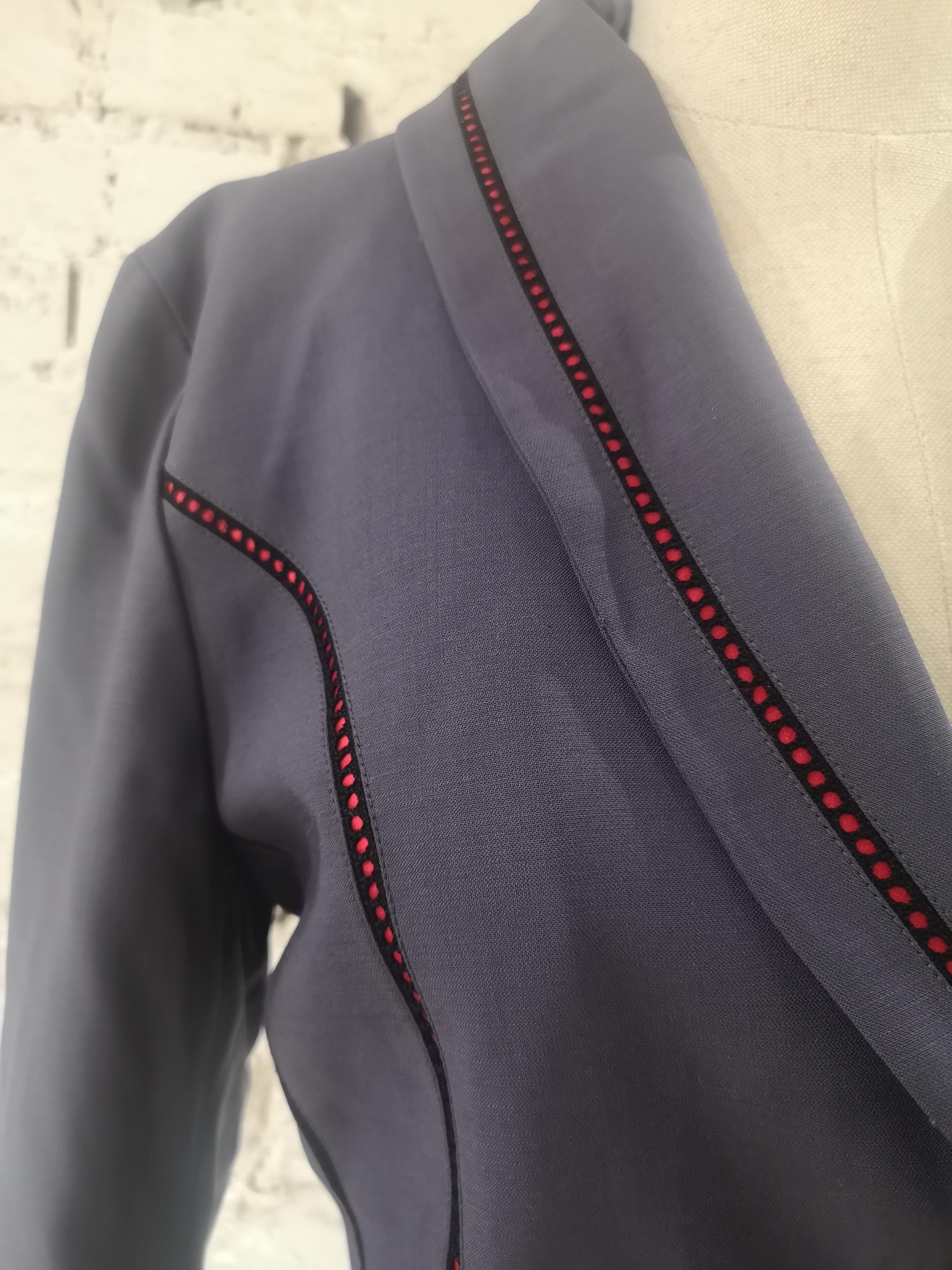Gray Emanuel Ungaro purple red jacket - blazer For Sale