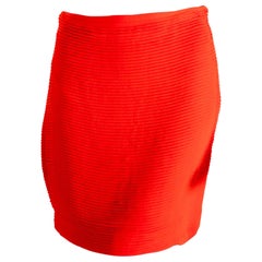Emanuel Ungaro Red Plissè Short Skirt 2000s