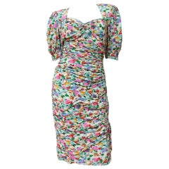 Emanuel Ungaro Ruched  Dress with Back Cut out 1980s
