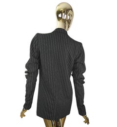Emanuel Ungaro ruched sleeves striped blazer