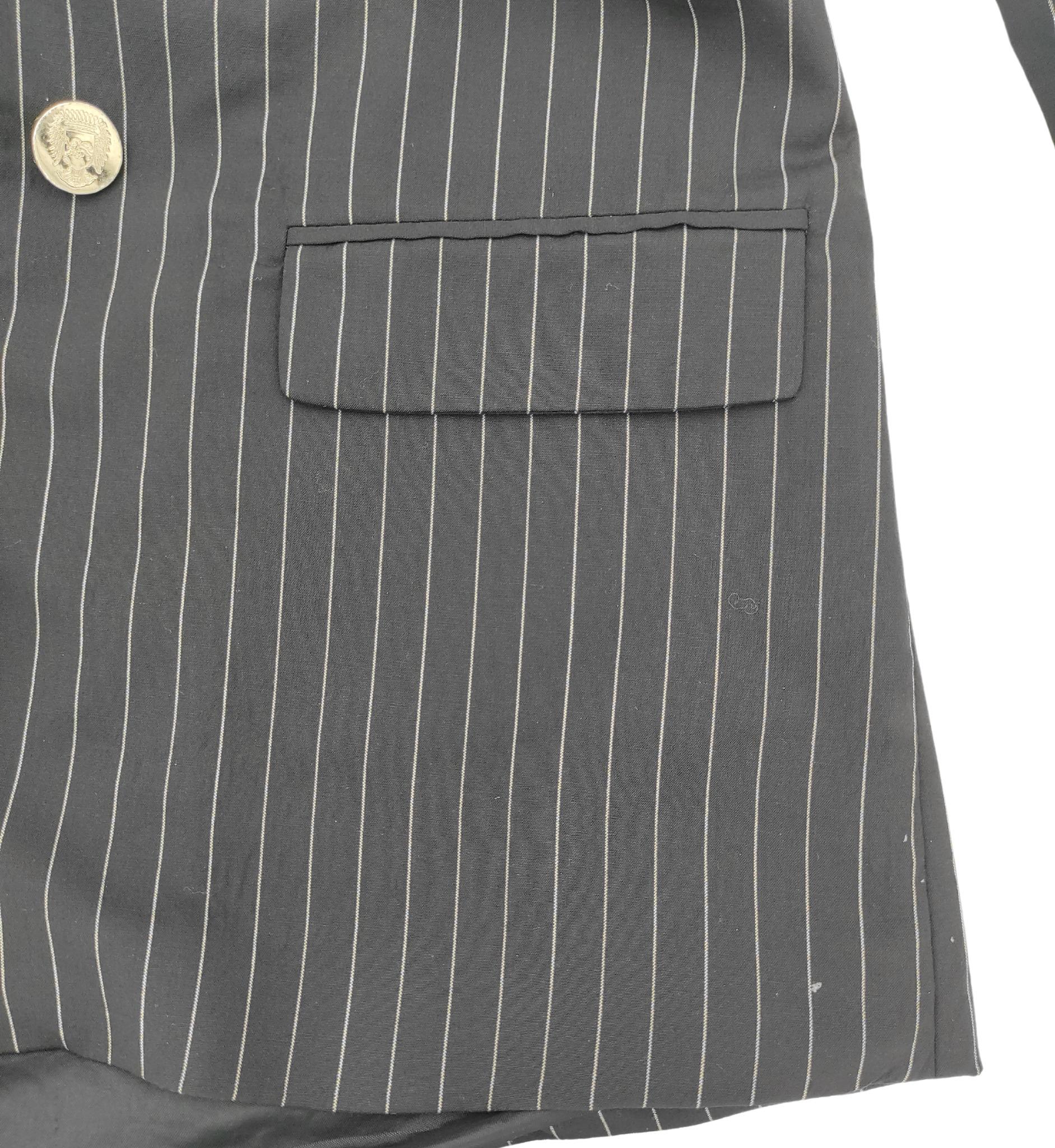 Emanuel Ungaro: blazer a righe con maniche increspate in vendita 1