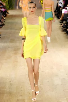 Emanuel Ungaro S/S 2007 Silk Yellow Summer Gown