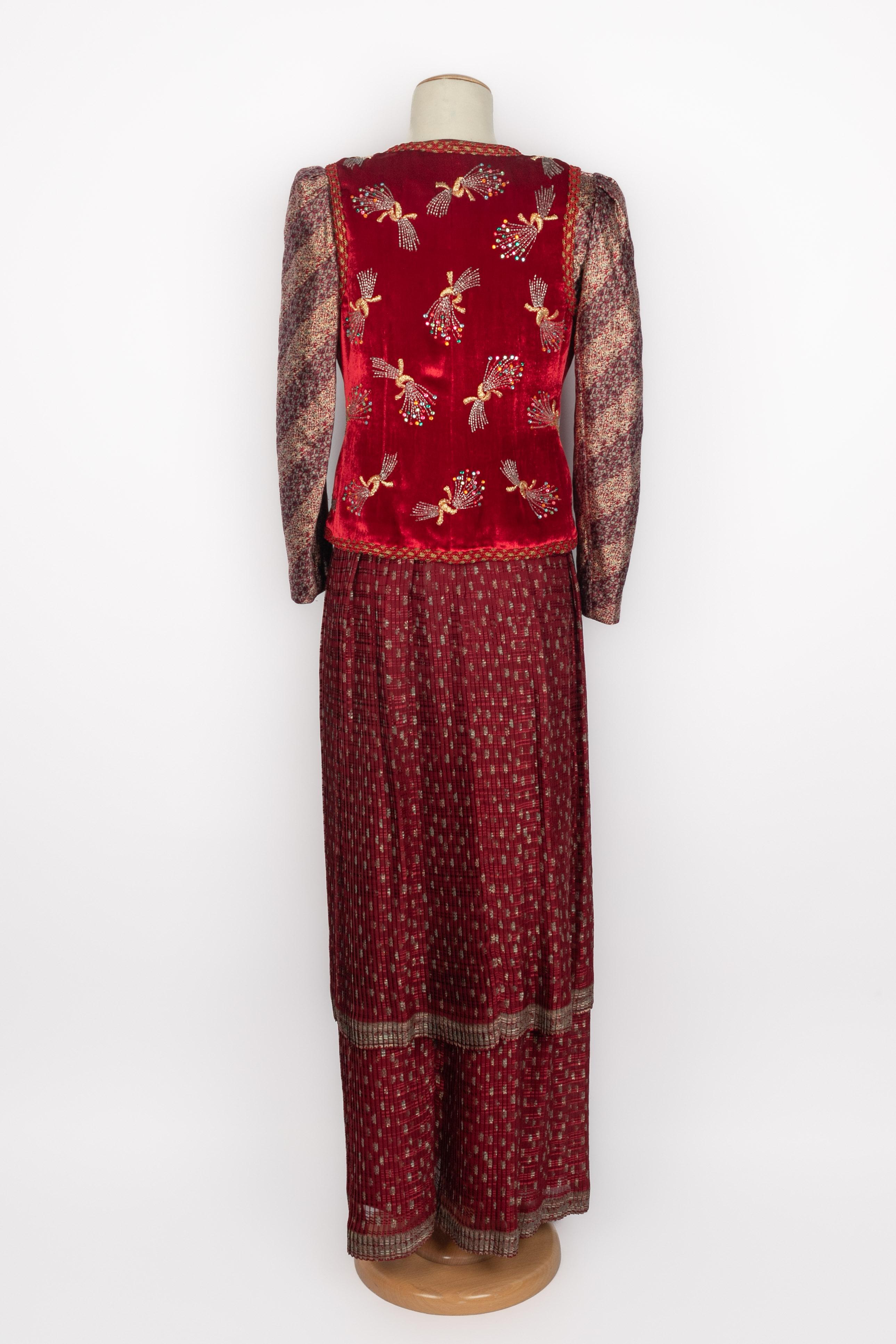 Emanuel Ungaro set Haute Couture Printemps-Eté 1979 Excellent état - En vente à SAINT-OUEN-SUR-SEINE, FR