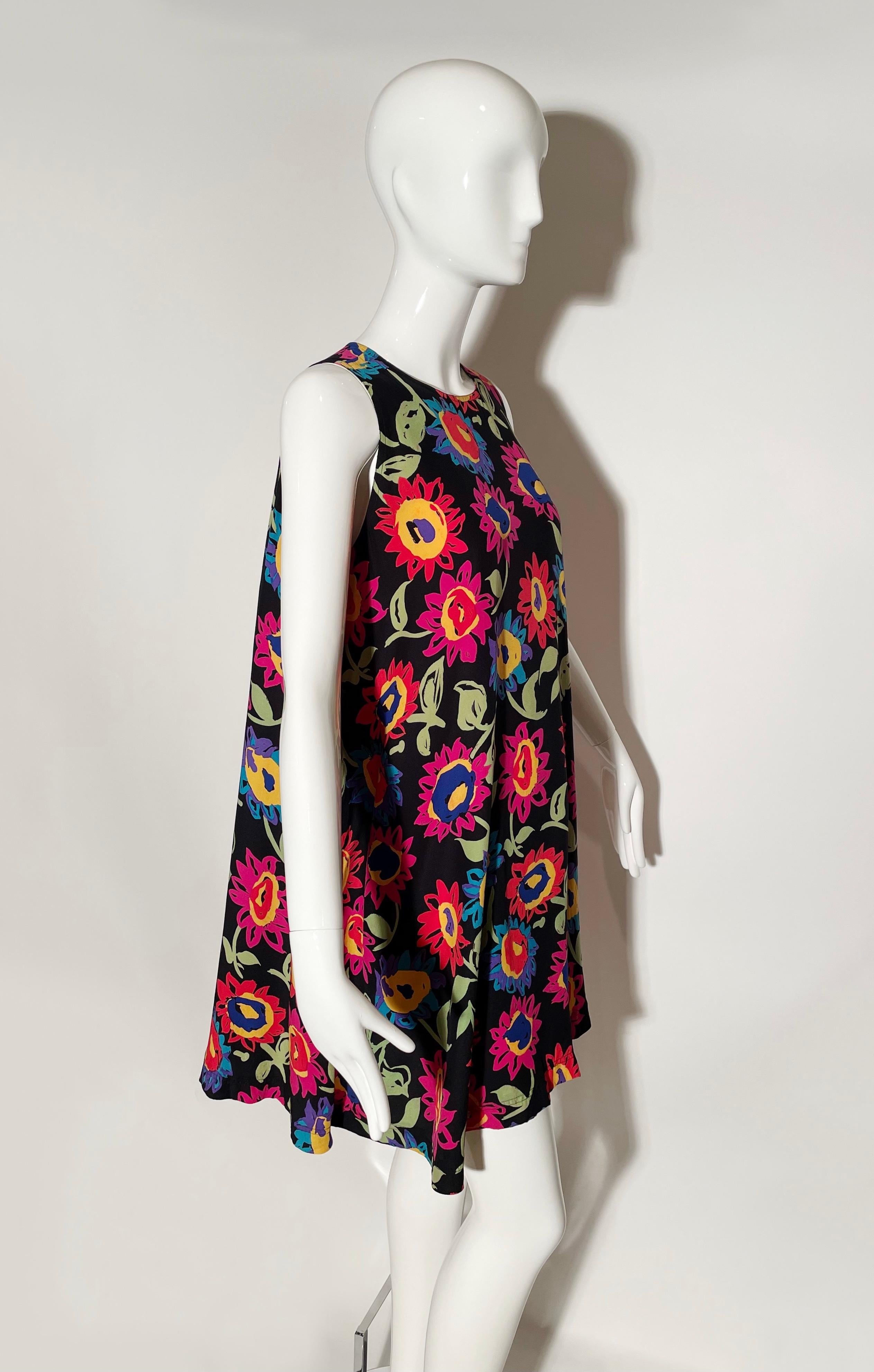 Women's Emanuel Ungaro Silk Floral Dress For Sale
