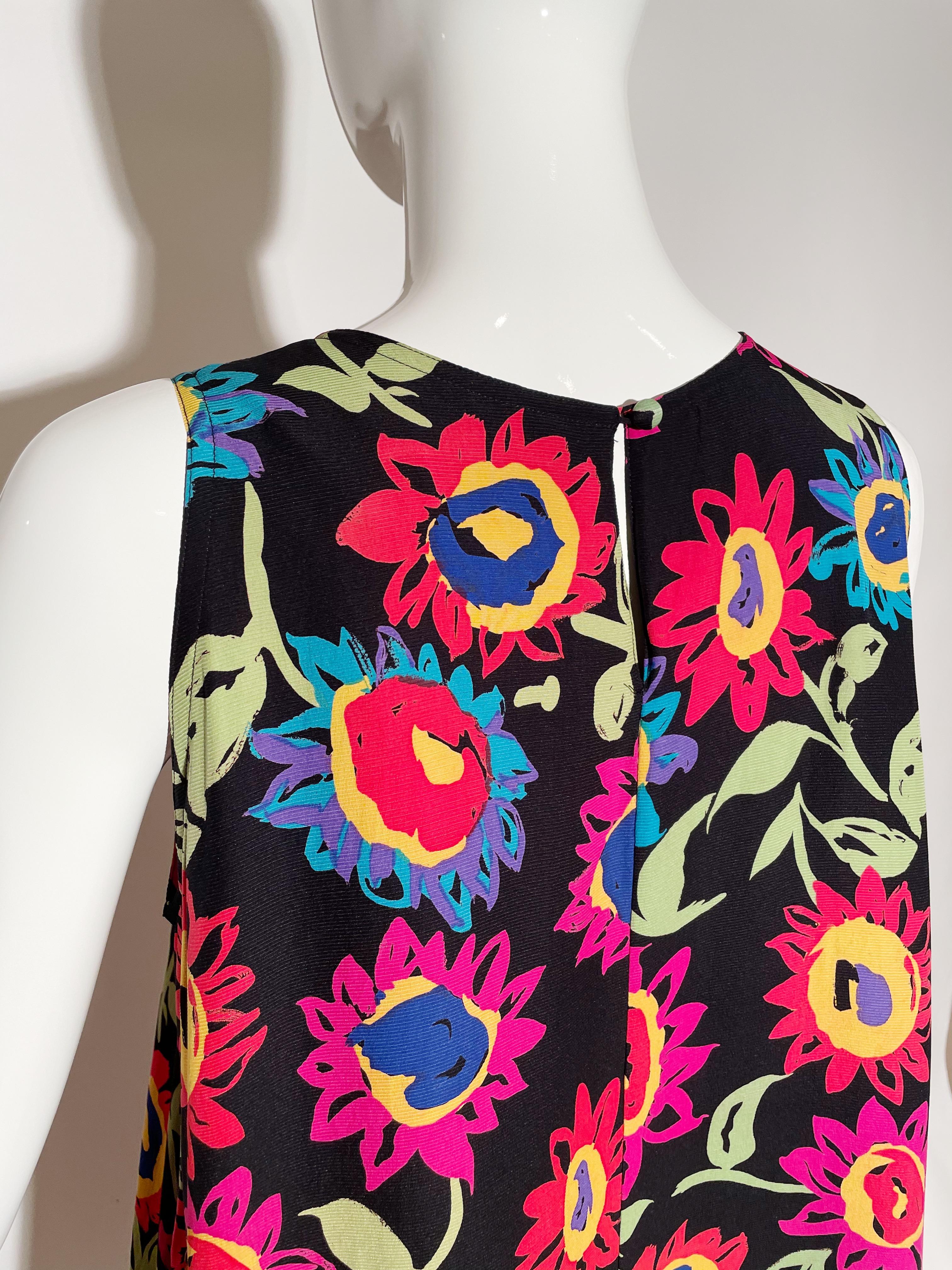 Emanuel Ungaro Silk Floral Dress For Sale 1