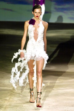 Emanuel Ungaro SS 2003 runway ruffle black dress