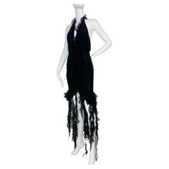 Emanuel Ungaro SS 2003 runway ruffle black dress