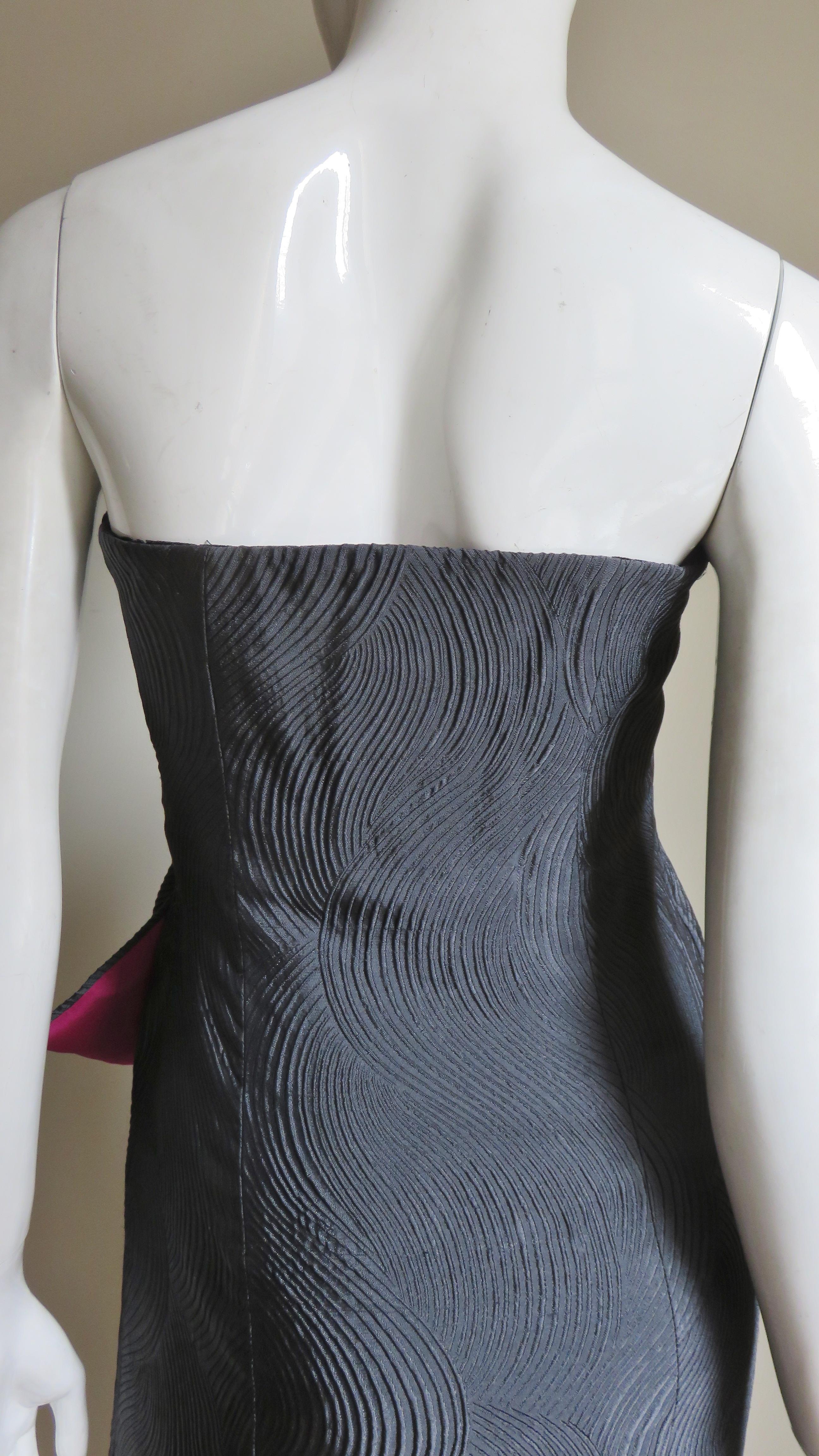 Emanuel Ungaro Vestido sin tirantes en bloques de color en venta 6