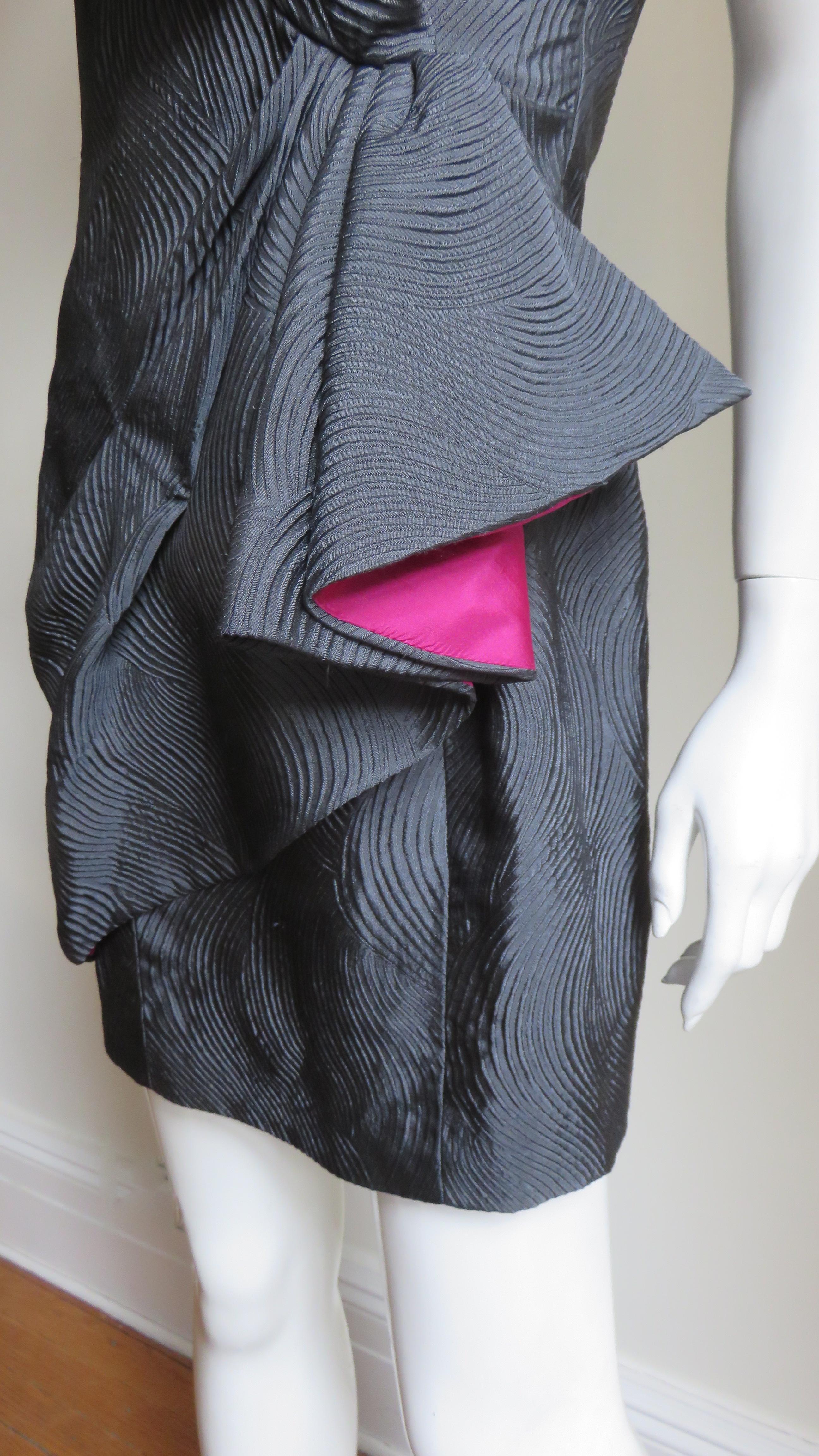 Women's Emanuel Ungaro Strapless Color Block Dress  For Sale