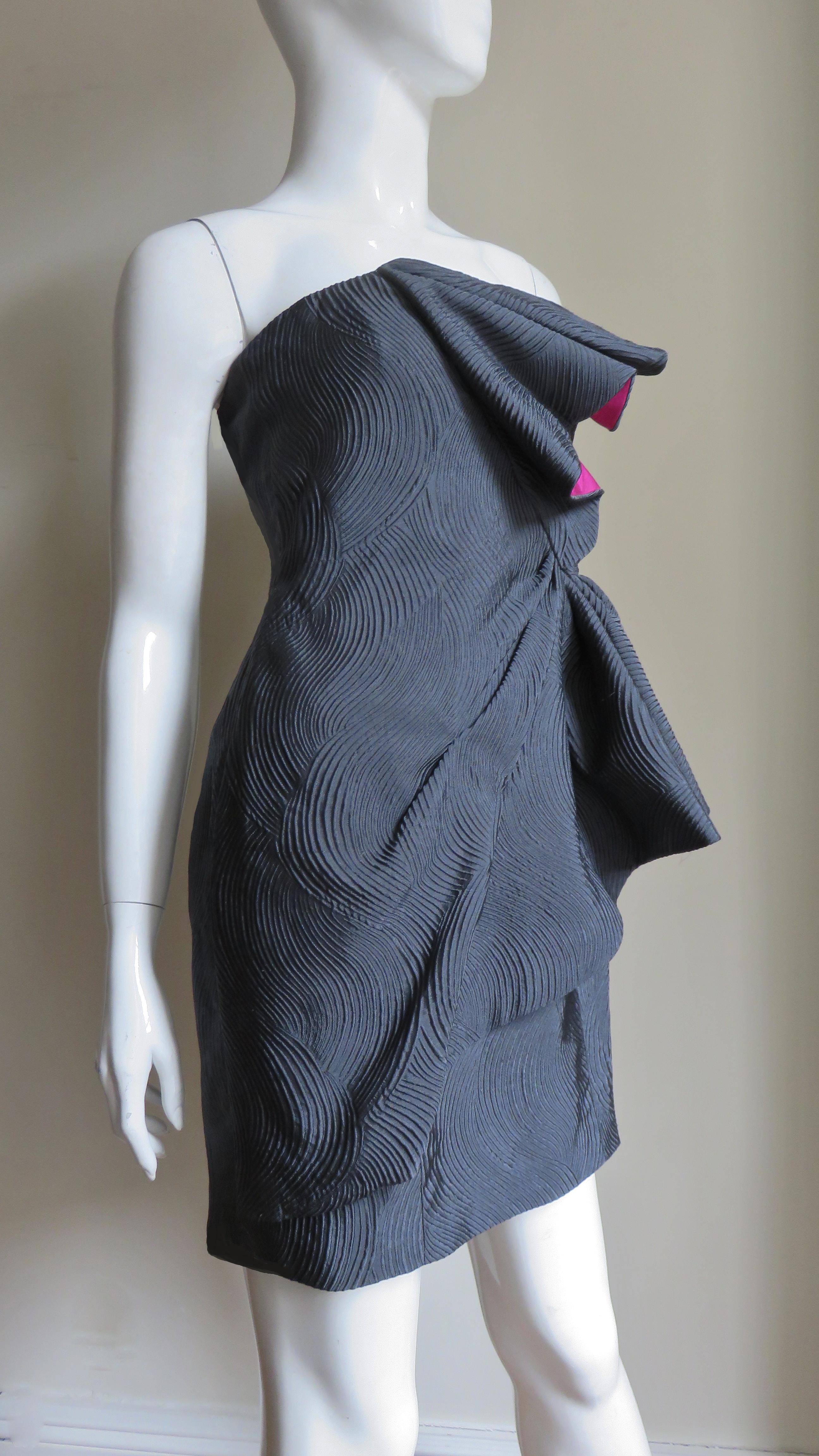 Emanuel Ungaro Vestido sin tirantes en bloques de color en venta 3