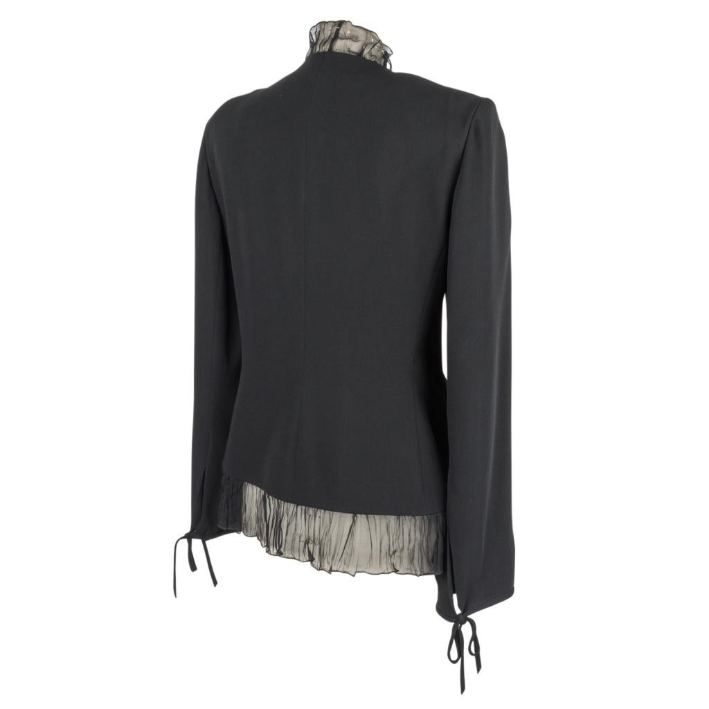 Emanuel Ungaro Stunning Black Dress Jacket Pant Three Piece Evening Set New  8 10