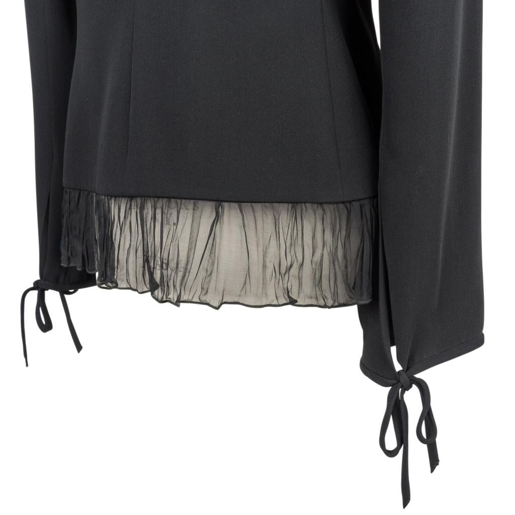 Emanuel Ungaro Stunning Black Dress Jacket Pant Three Piece Evening Set New  8 11