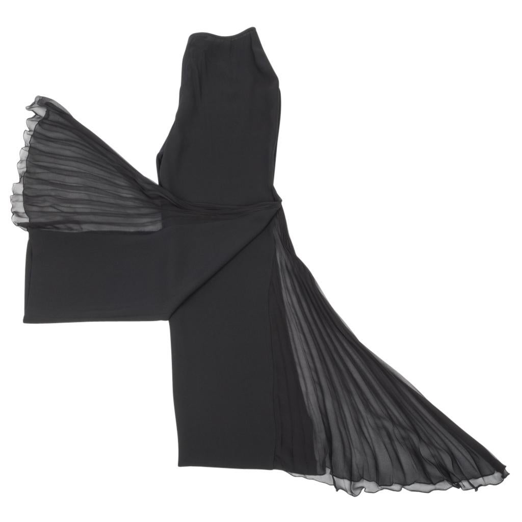 Women's Emanuel Ungaro Stunning Black Dress Jacket Pant Three Piece Evening Set New  8