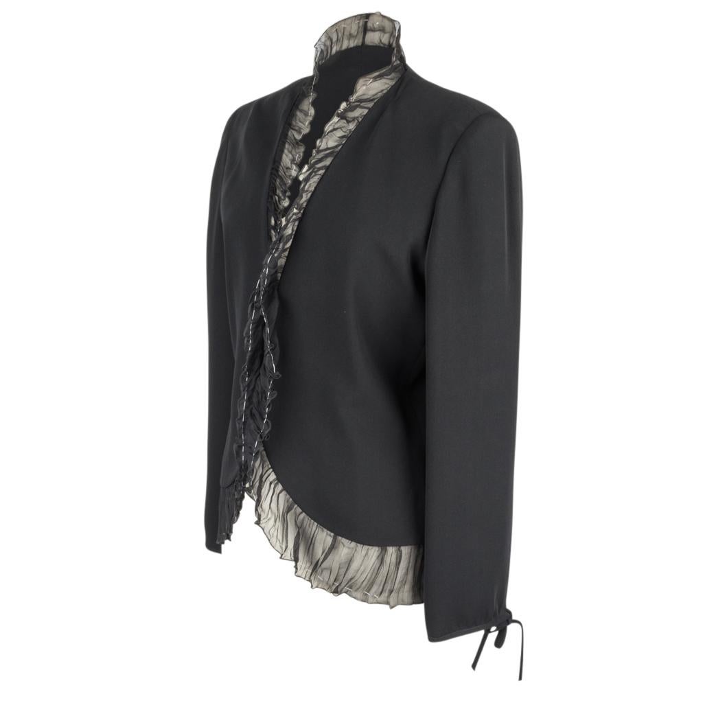Emanuel Ungaro Stunning Black Dress Jacket Pant Three Piece Evening Set New  8 3