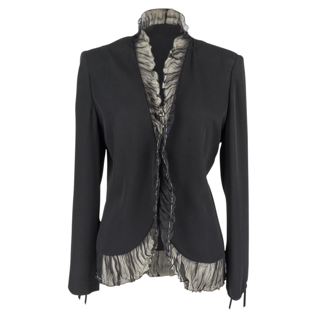 Emanuel Ungaro Stunning Black Dress Jacket Pant Three Piece Evening Set New  8 5