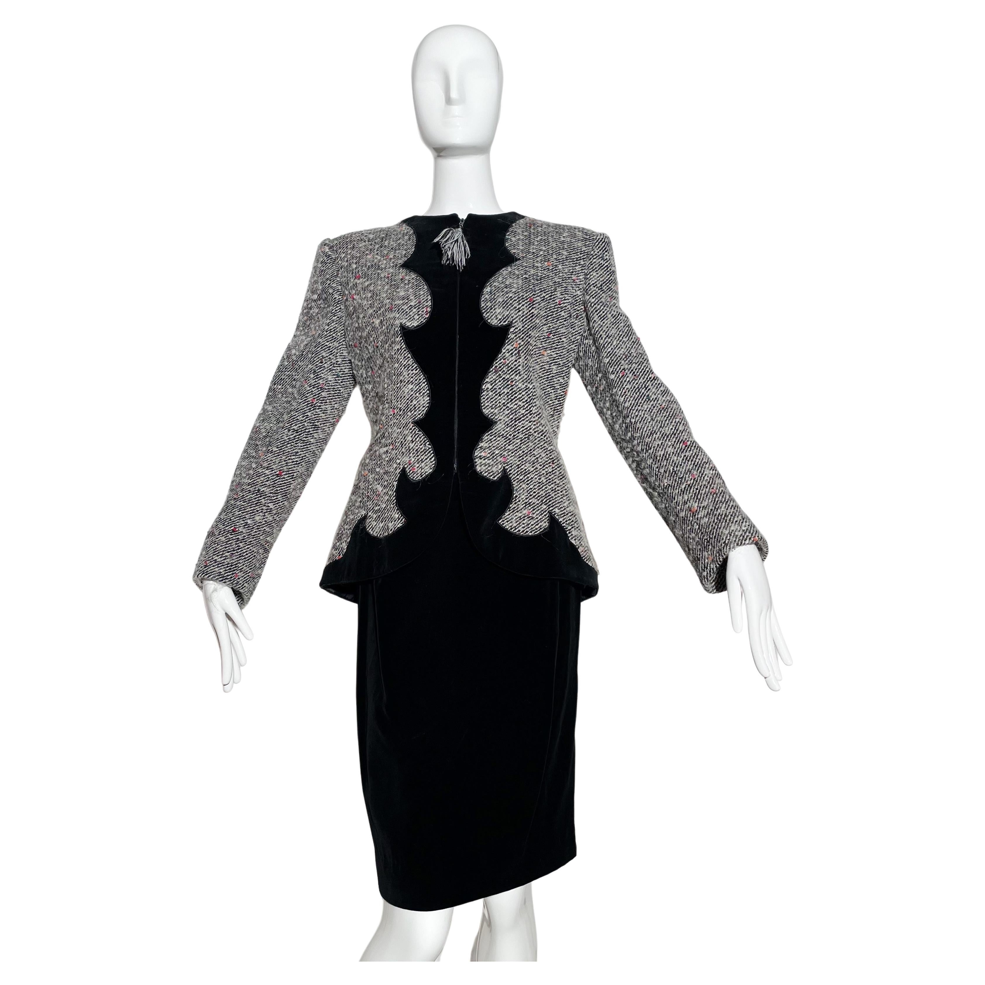 Emanuel Ungaro Tweed Skirt Suit For Sale