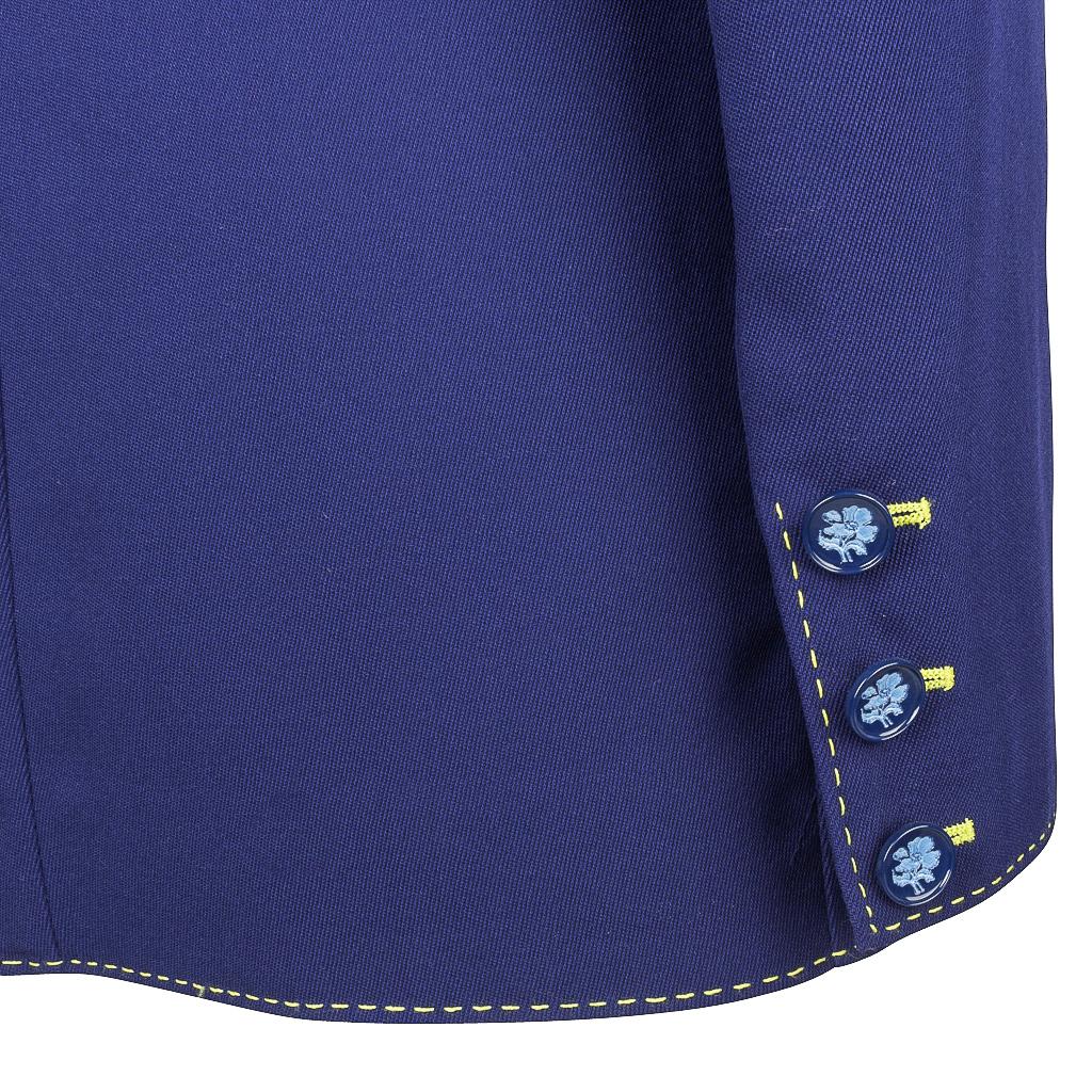 Emanuel Ungaro Vibrant Electric Blue Pant Suit Fabulous Buttons 12 fits 10 1