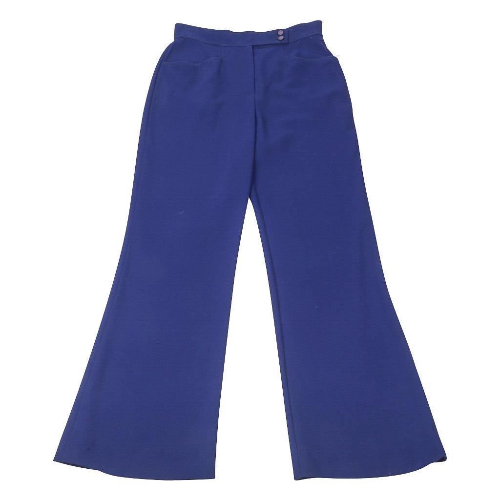 Emanuel Ungaro Vibrant Electric Blue Pant Suit Fabulous Buttons 12 fits 10 5