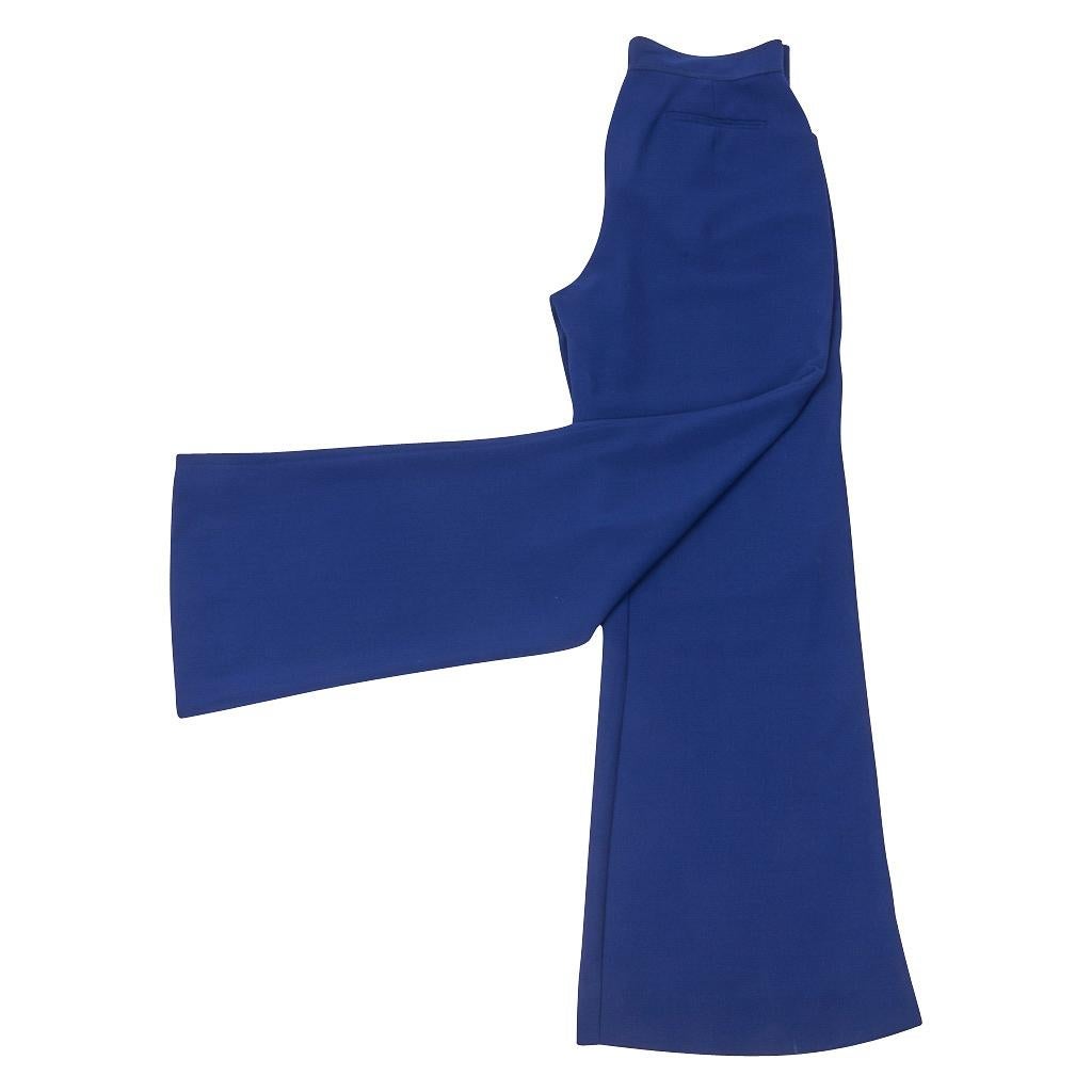 Emanuel Ungaro Vibrant Electric Blue Pant Suit Fabulous Buttons 12 fits 10 7
