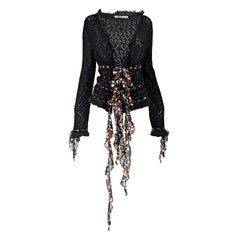 Emanuel Ungaro Vintage Black Knit
Silk Chiffon Cardigan, 2000s Emanuel Ungaro Vintage Black Knit
Silk Chiffon Cardigan, 2000s